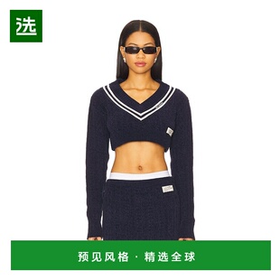 1h可退 香港直邮We11Done 女士 麻花扭纹短款毛衣 WDKO225646W