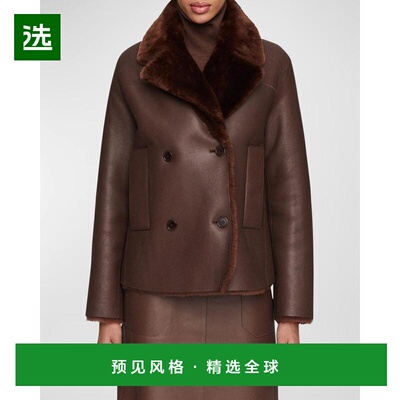 1h可退 【美国直邮】Joseph Calla 真皮与羊毛外套 女装毛呢外套