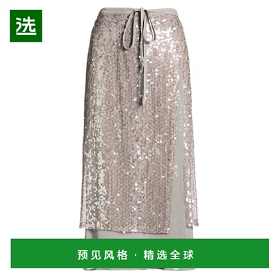 1h可退 香港直邮Alysi 女士 中长半身裙 grey灰色 舒适时尚