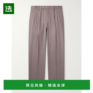 香港直邮1h可退 AURALEE 男士 阔腿褶裥羊毛/斜纹布裤子 A25AP02O