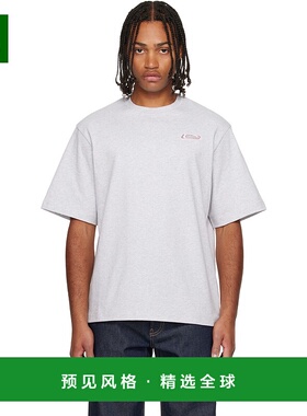 1h可退 香港直邮Casablanca 男士 灰色 Logo Patch T 恤 MAW25JTS