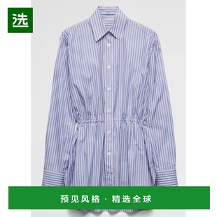 香港直邮PRADA 女士衬衫 P488HG16PFF0013 SS2025 蓝色 Poplin sh
