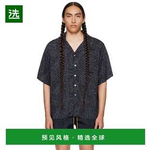 1h可退 香港直邮Rhude 男士 黑色 Snake 衬衫 RHPF23SR02071372