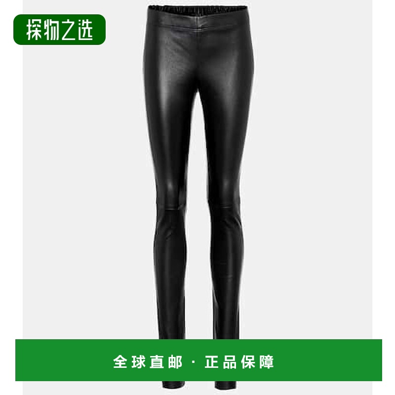 香港直邮JOSEPH 约瑟夫 女士 中腰皮革打底裤 black黑色 舒适时尚