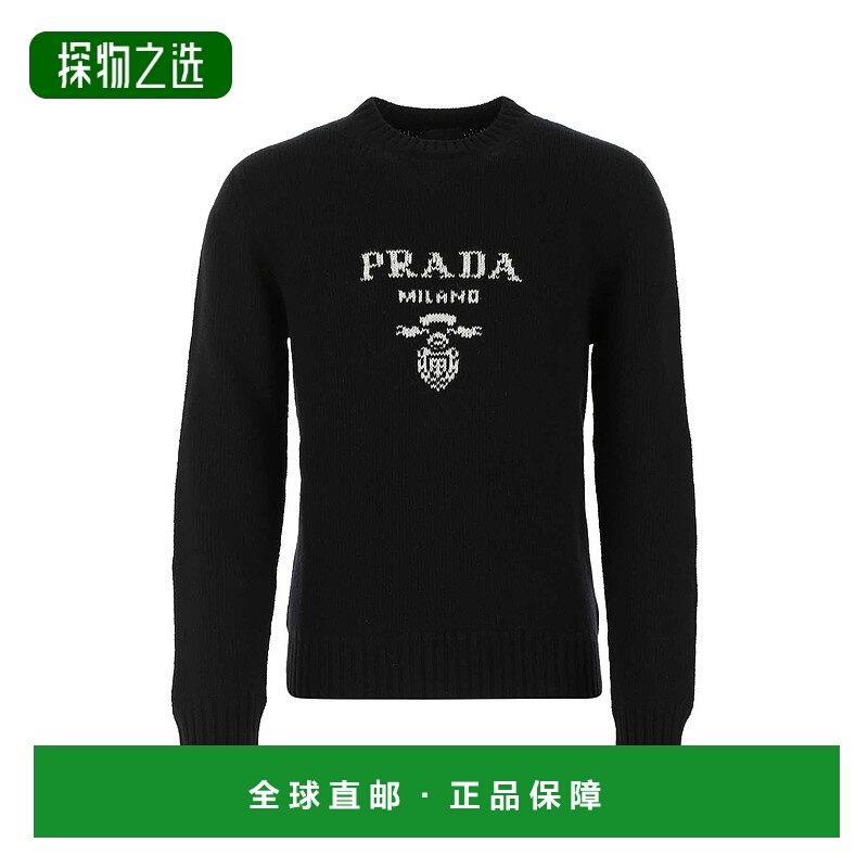 1h可退 香港直邮Prada 普拉达 男士 嵌花標誌針織套衫 UMB223S211