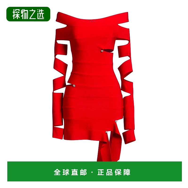 香港直邮off-white 女士 高雅连衣裙 red红色 舒适时尚
