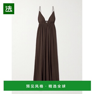 1h可退 香港直邮Staud 女士 Hanna 棉/薄纱长款连衣裙 S25P2255CZ