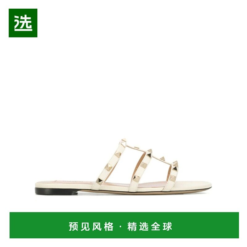 【99新未使用】香港直邮Valentino ROCKSTUD 铆钉镶嵌凉拖 WS0C49