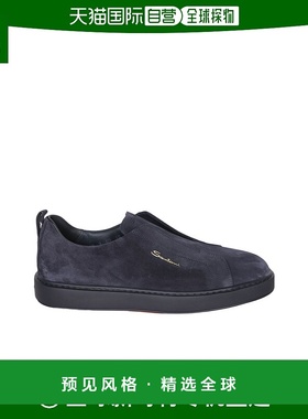 香港直邮Santoni 圆头低帮休闲鞋 21995SEYU60Blue