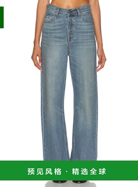 1h可退 香港直邮GRLFRND 女士 Elliot V领牛仔长裤 GFJ10010U25