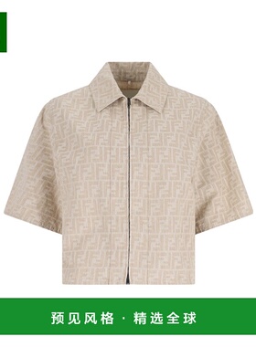 香港直邮Fendi 衬衫领短袖短款夹克 FLF790ASMF