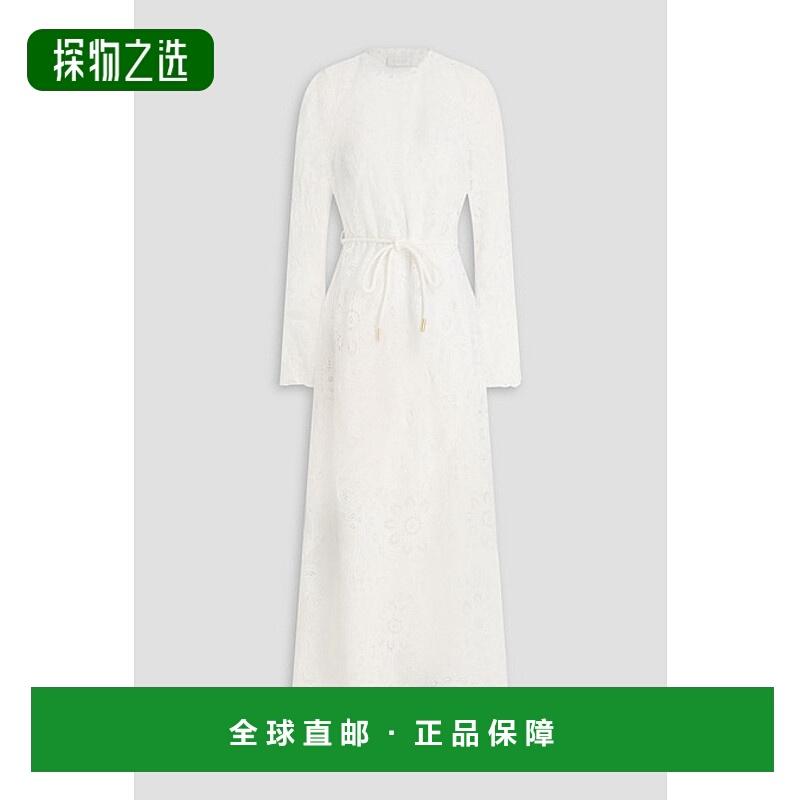 香港直邮ZIMMERMANN 女士 马德拉刺绣棉质长款连衣裙 1299DSS242