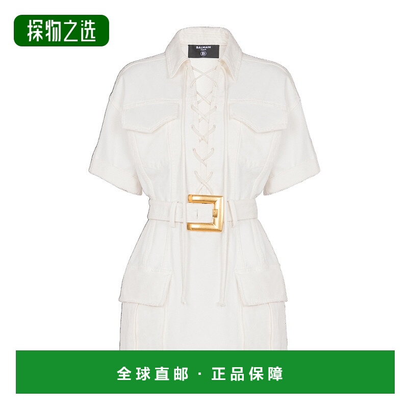香港直邮Balmain 系带连衣裙 FF1R7415DF78