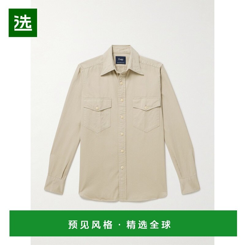 1h可退 香港直邮drakes 男士 棉质衬衫 DR2A4D2505802 grey灰色,男装,衬衫,淘宝优惠券,粉丝福利购,淘宝优惠卷