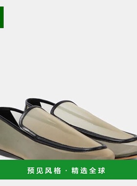 1h可退 香港直邮KHAITE 女士 Alessia 皮革边网纱乐福鞋 003622