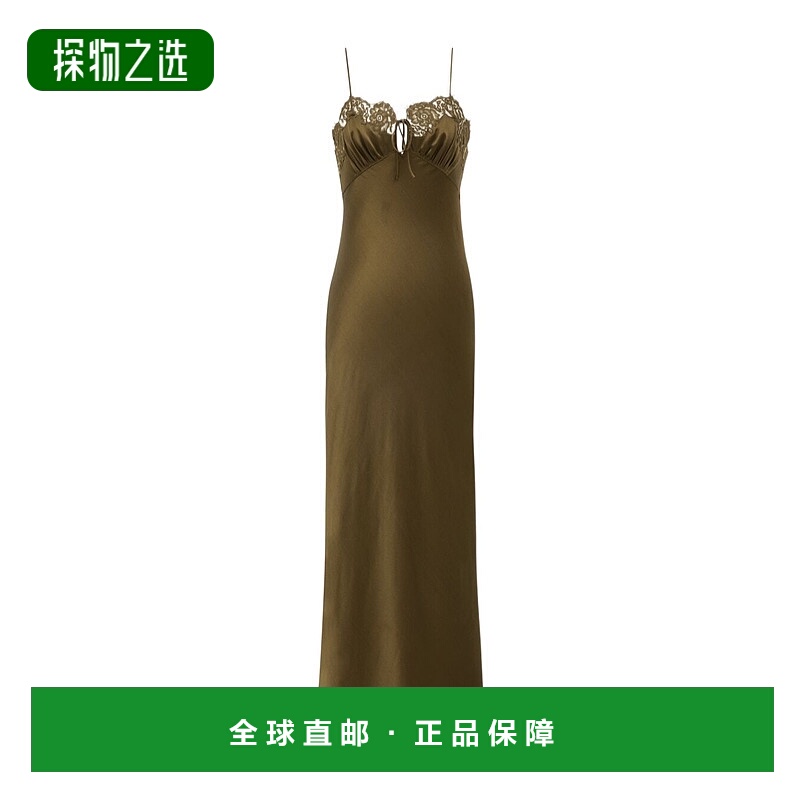 香港直邮Saint Laurent 细肩带连衣裙 839551Y7G27长裙