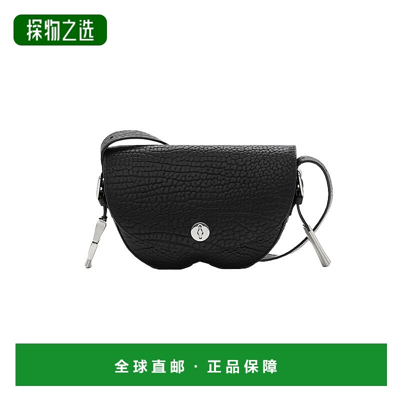 欧洲直邮Burberry/博柏利 23新款 Chess女士黑色小牛皮象棋斜