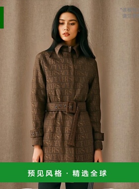 香港直邮Versace 翻领系带风衣 10108831A03315范思哲