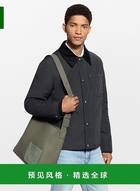 1h可退 欧洲直邮LV路易威登 Verso男士卡其绿牛皮可调节肩带钱包