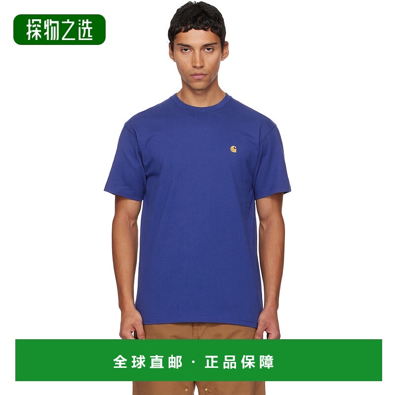 香港直邮CARHARTT WIP 男士 蓝色 Chase T 恤 I026391