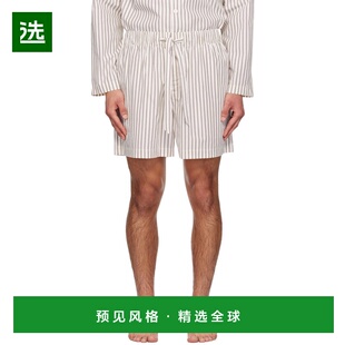 1h可退 香港直邮Tekla 男士 米色 & 棕色睡裤 PPLSHORTS1