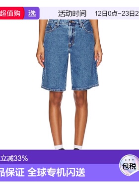 1h可退 香港直邮Levi'S 李维斯 女士 蓝色 Baggy Dad 牛仔短裤 00