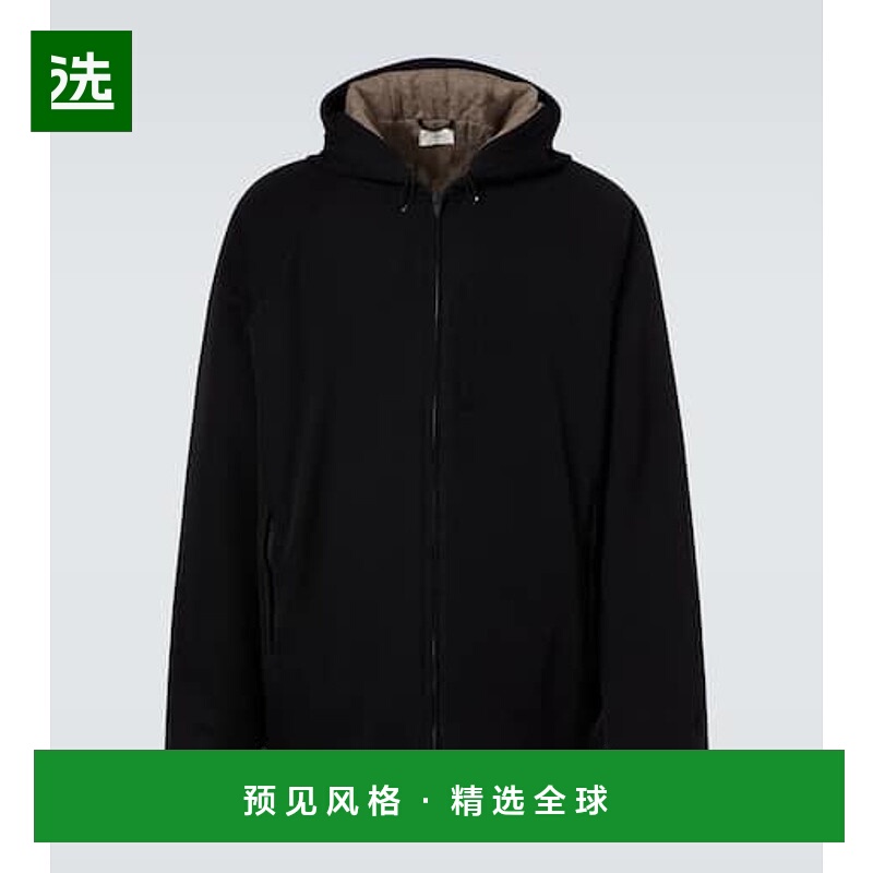 香港直邮The Row 男士 Horatio 羊毛华达呢大衣 black黑色 舒适时