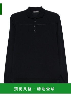香港直邮DRUMOHR 男士POLO衫 D0D145L790 AW2025 黑色 Long Sleev