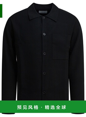 1h可退 香港直邮Nn07 男士 黑色羊毛亚克力混纺Polo衫 2426530668