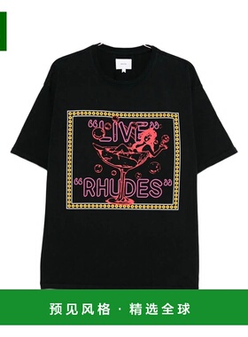香港直邮RHUDE 男士T恤 RHPF25TT040120027 AW2025 黑色