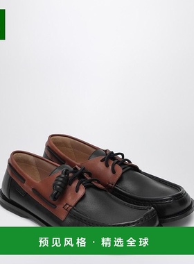 1h可退 香港直邮LOEWE 罗意威 男士 CAMPO 船鞋(棕/黑) M816S08X0