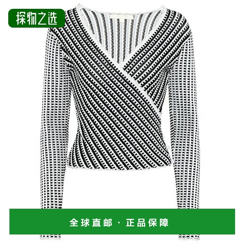 香港直邮Simkhai 女士 条纹弹性针织上衣 black黑色 舒适时尚