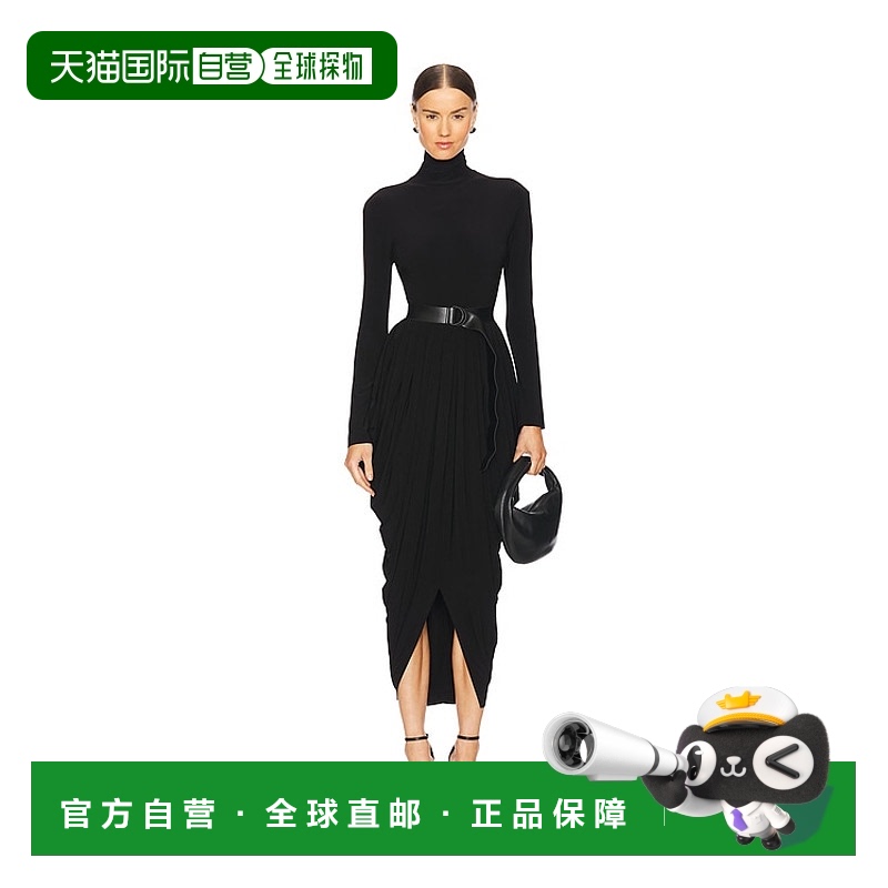 1h可退 香港直邮NORMA KAMALI 诺玛·卡玛丽 女士 长袖高领瀑布连
