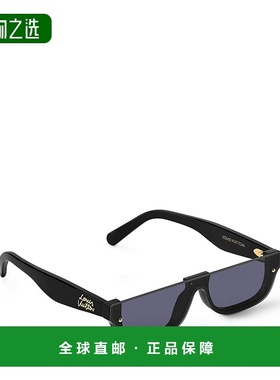 自营欧洲直邮LV路易威登 Script系列女士黑色醋酸纤维矩形太阳镜