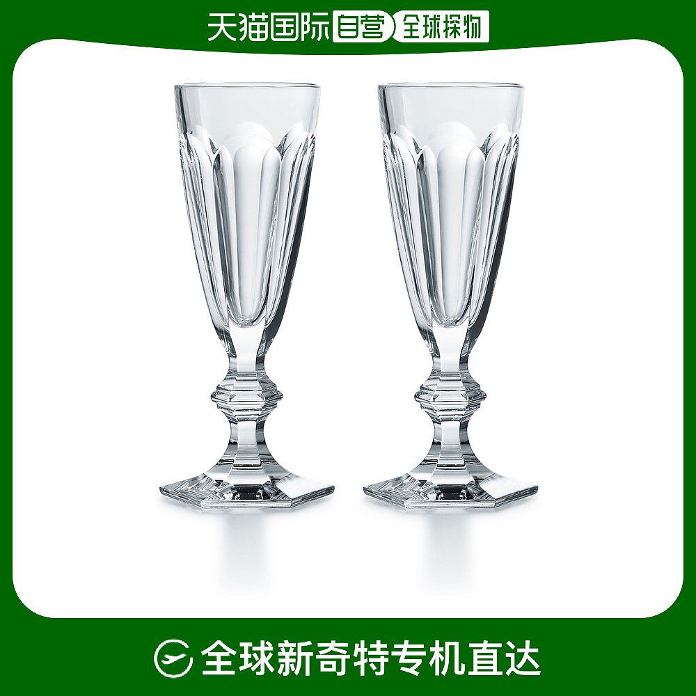 欧洲直邮baccarat巴卡拉香槟杯水晶材质线条流畅底座厚实精致