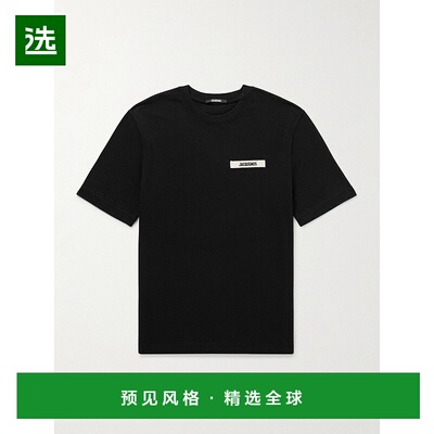 1h可退 Jacquemus 男士 Logo-Appliquéd 棉针织T恤 25HT