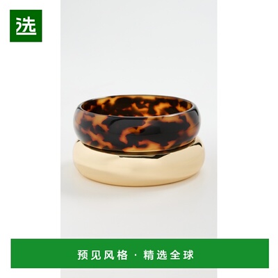 1h可退 香港直邮Shashi 女士 Tortoise 手镯套装 colorful花色 舒