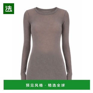 香港直邮RICK OWENS 女士T恤 RP01F6202MR34 SS2026 灰色 LONG-SL