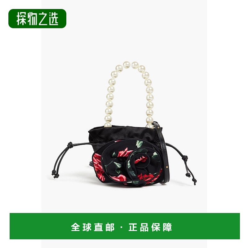 香港直邮magda butrym 女士 Magda 小号精饰印花绸缎水桶包 PF23S