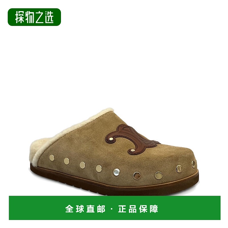 香港直邮Celine 思琳 女士 TRIOMPHE 坡跟木底鞋 363015235C