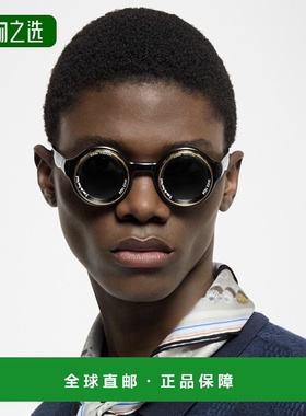 1h可退 欧洲直邮LV/路易威登 男士黑色金属太阳镜正品百搭显脸小