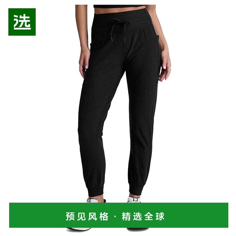 1h可退 香港直邮beyond yoga 女士 Go 段染口袋慢跑裤 black黑色