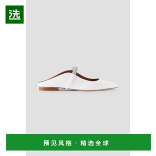 1h可退 香港直邮Malone Souliers 女士 Bella 水晶装饰罗缎尖头平
