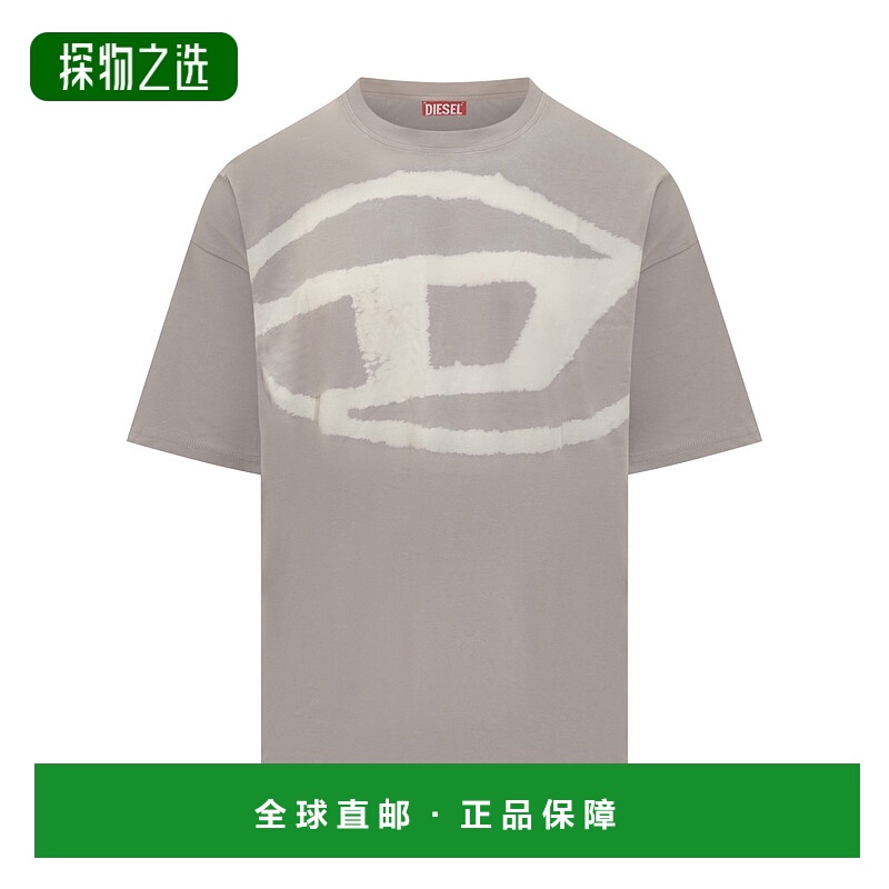 香港直邮Diesel 迪赛 男士 短袖T恤 A148720QKAS grey灰色 舒适时