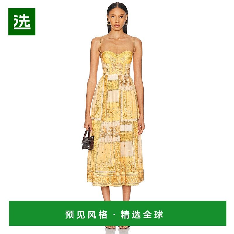 1h可退 香港直邮ZIMMERMANN 女士 Lucky 束腰中长连衣裙 4236DSS2,女装/女士精品,连衣裙,淘宝优惠券,粉丝福利购,淘宝优惠卷