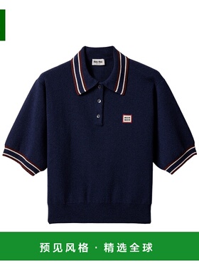 香港直邮Miu Miu 短袖POLO 羊绒针织衫 MMLA28158ZSOOOF0124