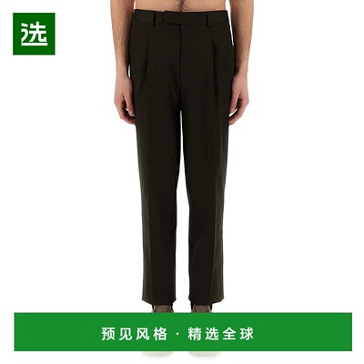 1h可退 香港直邮Zegna 杰尼亚 男士 打褶长裤 915F21A977PM12202