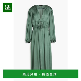 detailed Tie cupro satin MFPRO0 香港直邮Maje 中长连衣裙 女士