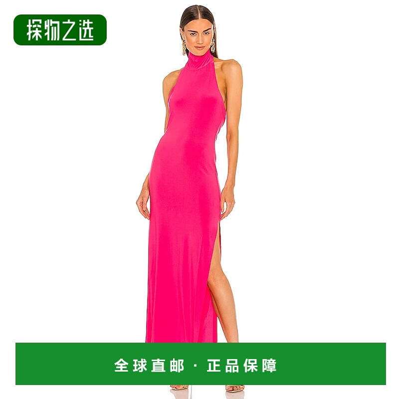 香港直邮NORMA KAMALI 诺玛·卡玛丽 女士 挂脖海龟图案礼服 KK52