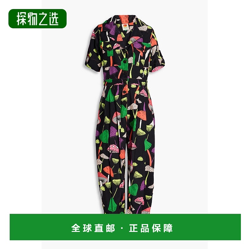 1h可退 香港直邮FARM RIO 女士 印花棉质斜纹呢连体裤 297743MUSH